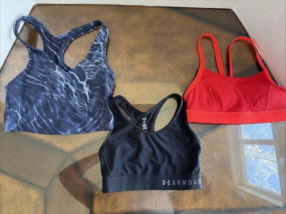 lululemon Sports Bra Lot small Under Armour Sage Athletic Gym Lot Of 3